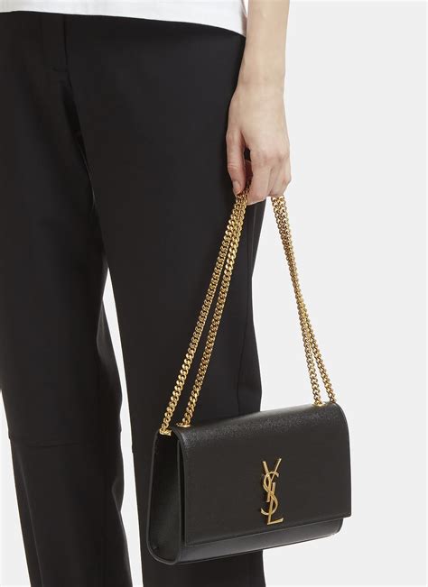 Saint Laurent Kate Tassel Chain Wallet Bag in Poudre 